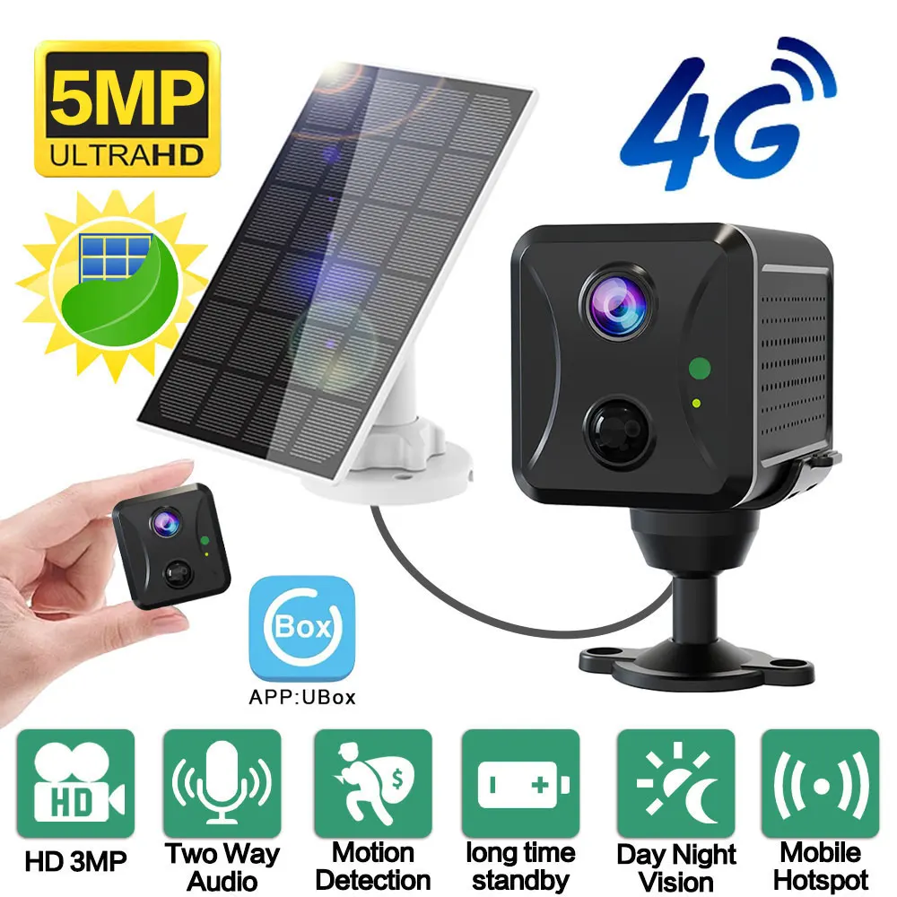 نحوه استفاده دوربین مداربسته کوچک سولار سیمکارتی 2 مگاپیکسل 4G مدل UBOX
